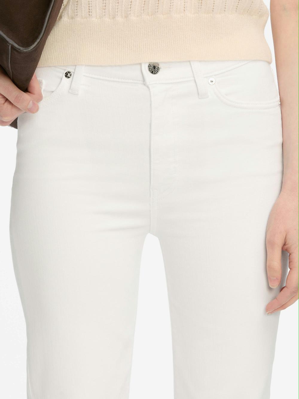 Frame Le Sleek Straight Crop In White Raw After