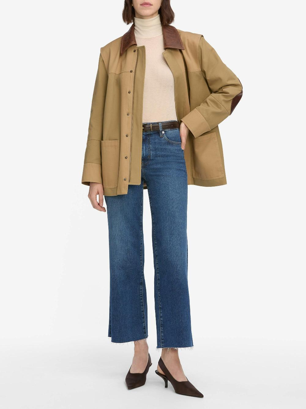 Frame Le Slim Palazzo Crop In Elixir Raw After