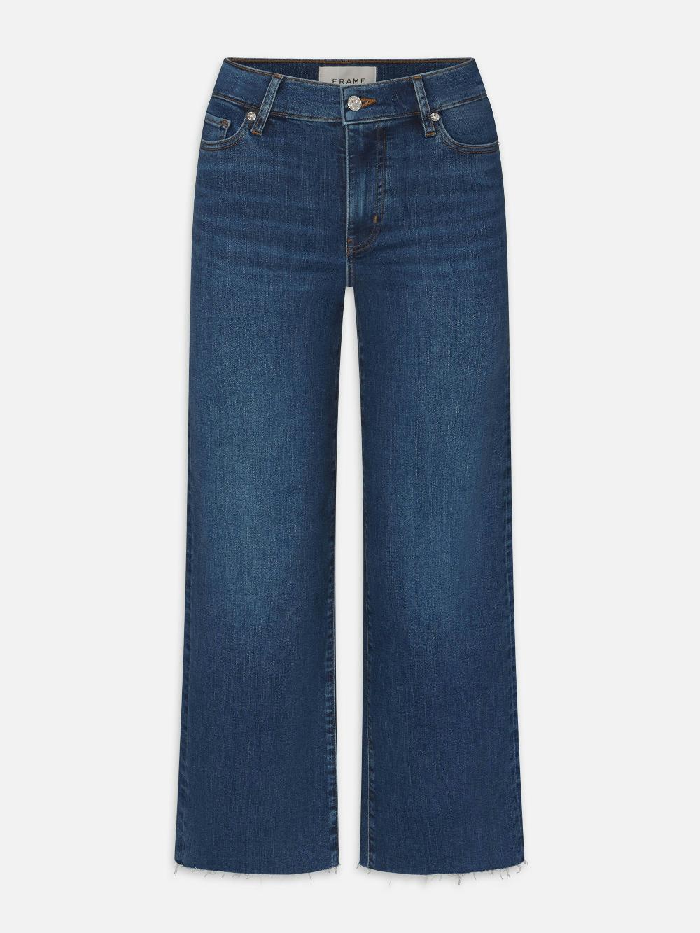 frame Le Slim Palazzo Crop in Elixir Raw After