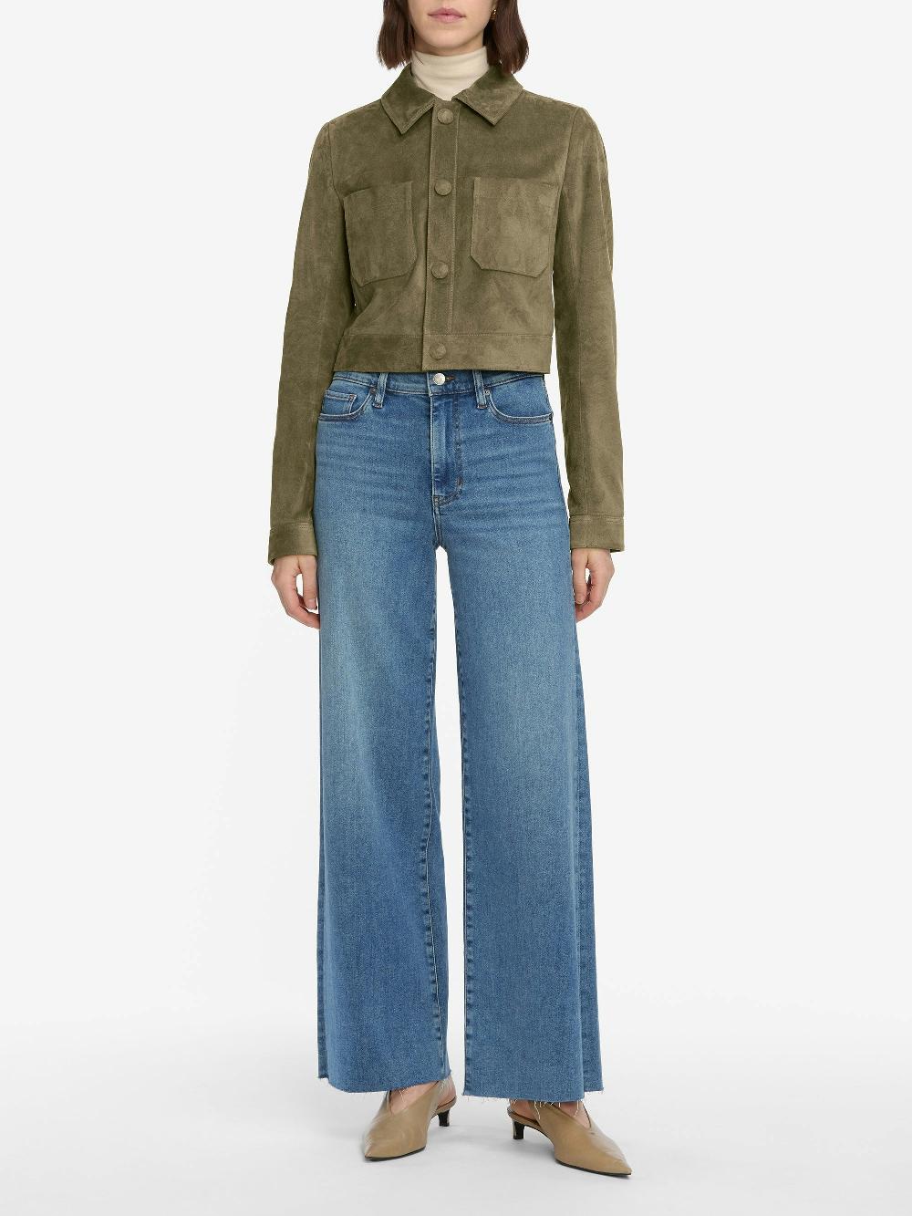 Frame Le Slim Palazzo In Flip Raw After