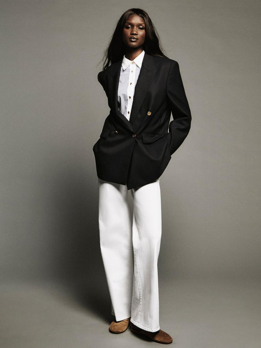 Frame Le Slim Palazzo In White