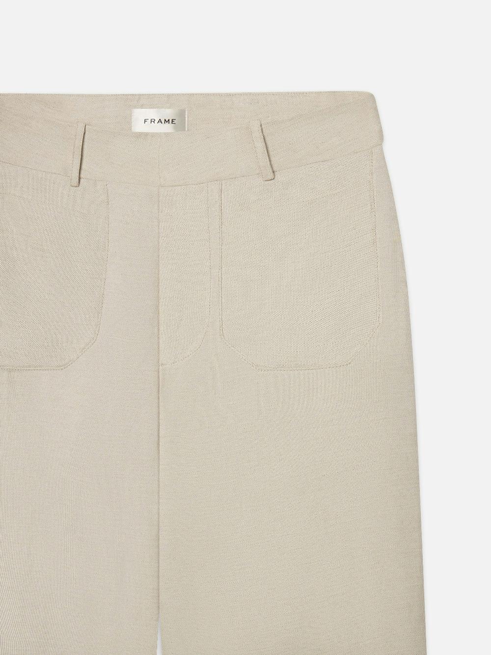 Frame Le Slim Palazzo Modernist Pocket In Flax
