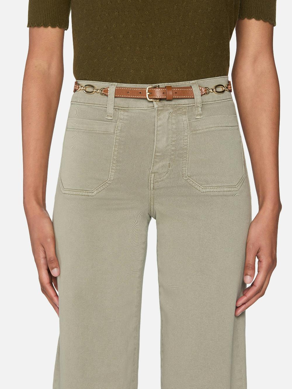 Frame Le Slim Palazzo Modernist Pocket In Thyme