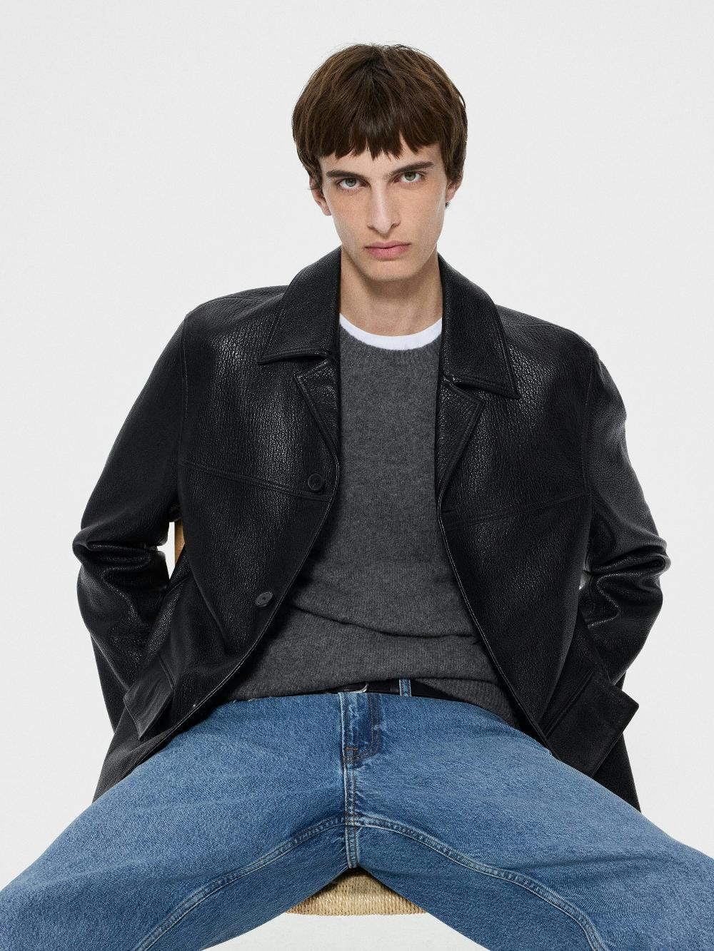 Frame Leather Jacket In Black