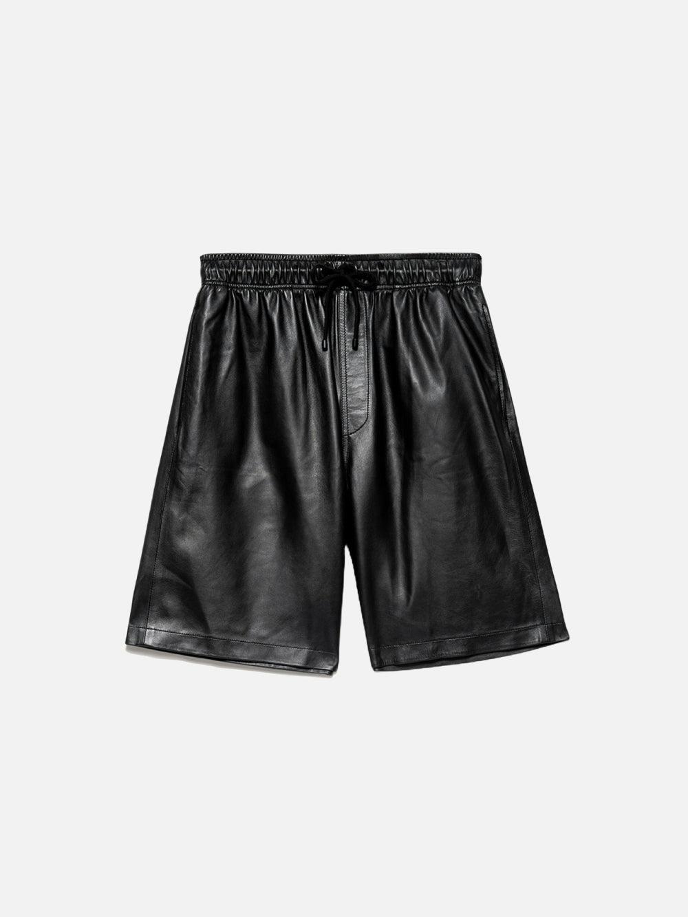 frame Leather Short in Noir