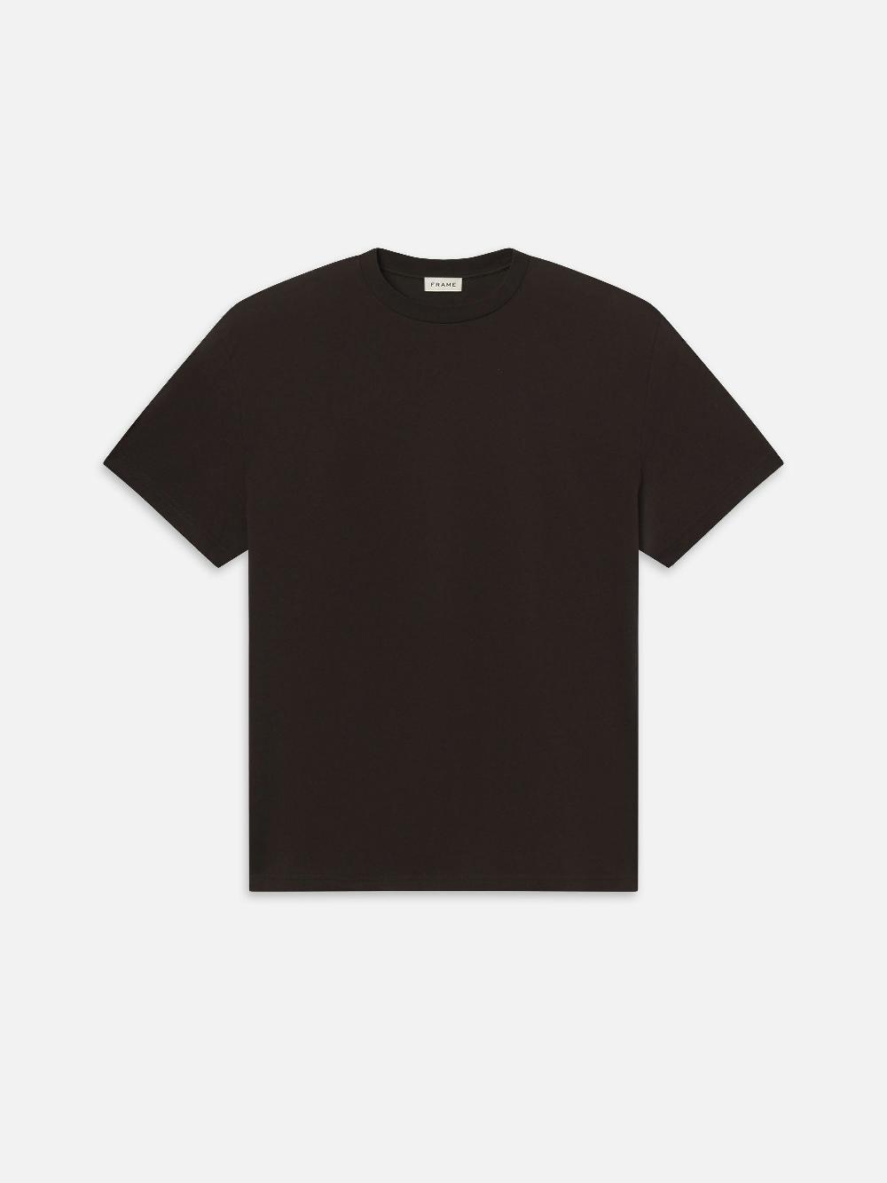 frame Light Cotton Tee in Dark Chocolate