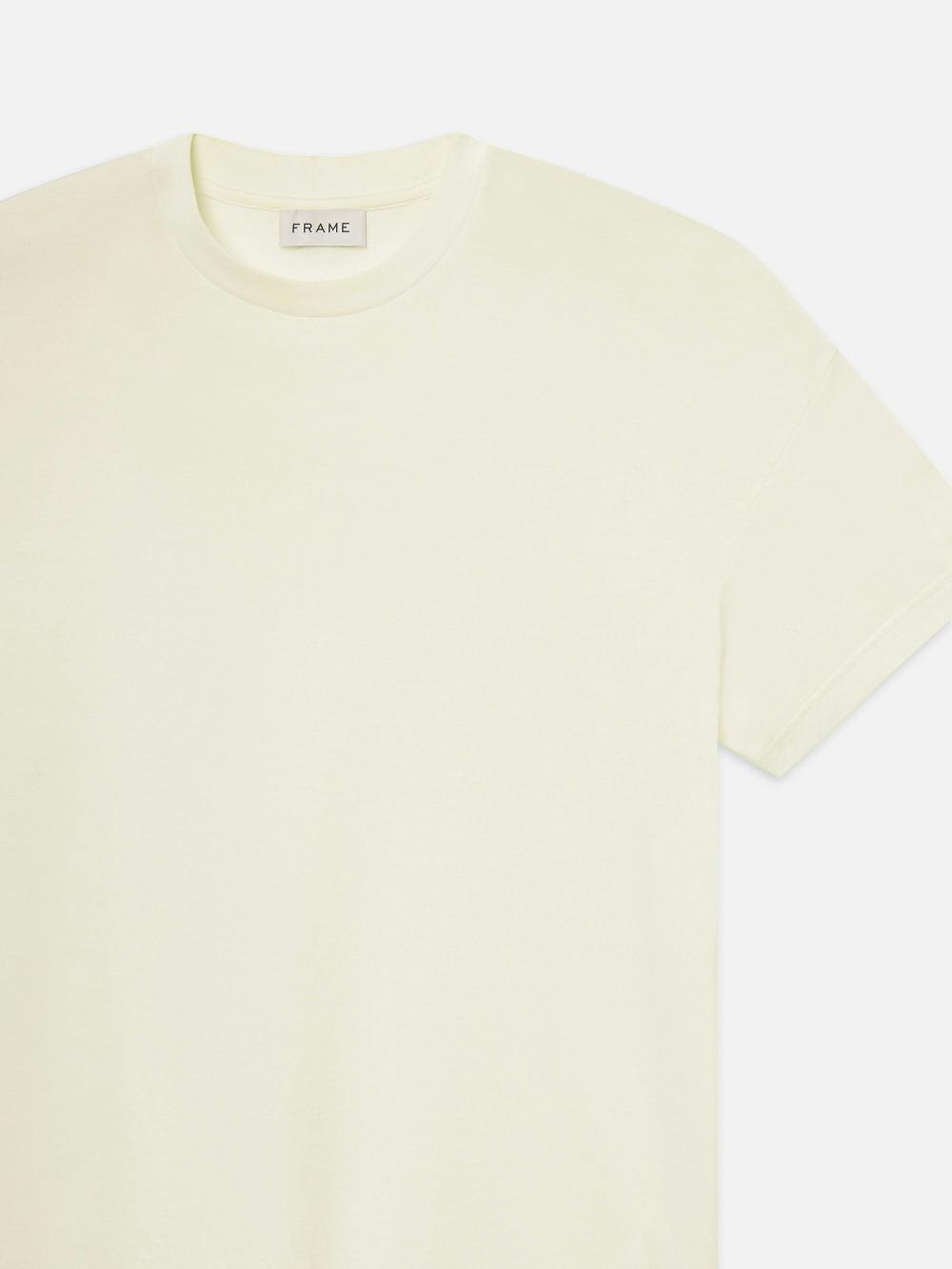 Frame Light Cotton Tee In Off White