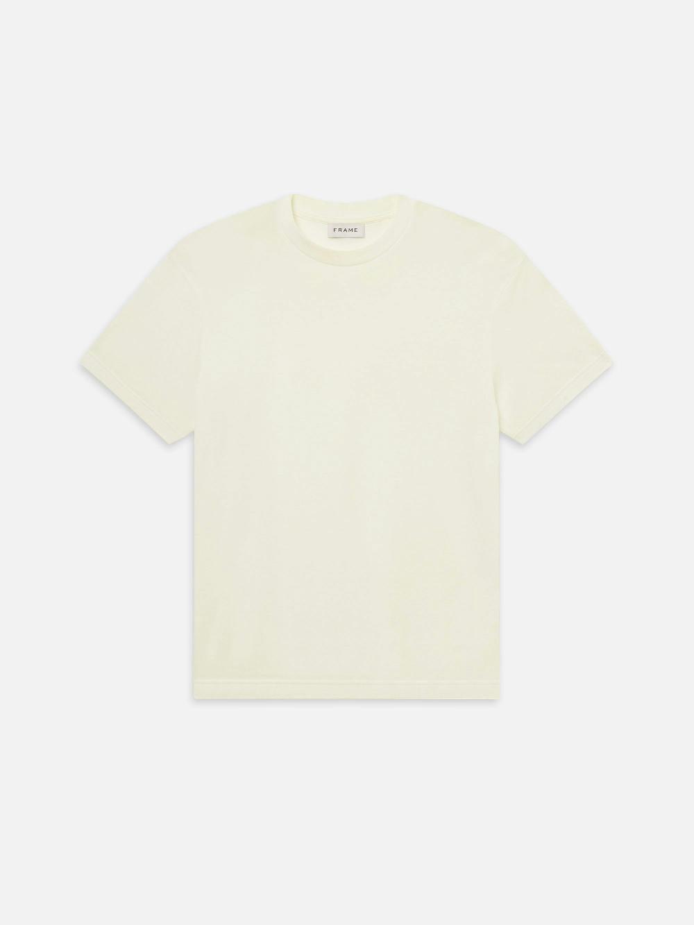 frame Light Cotton Tee in Off White