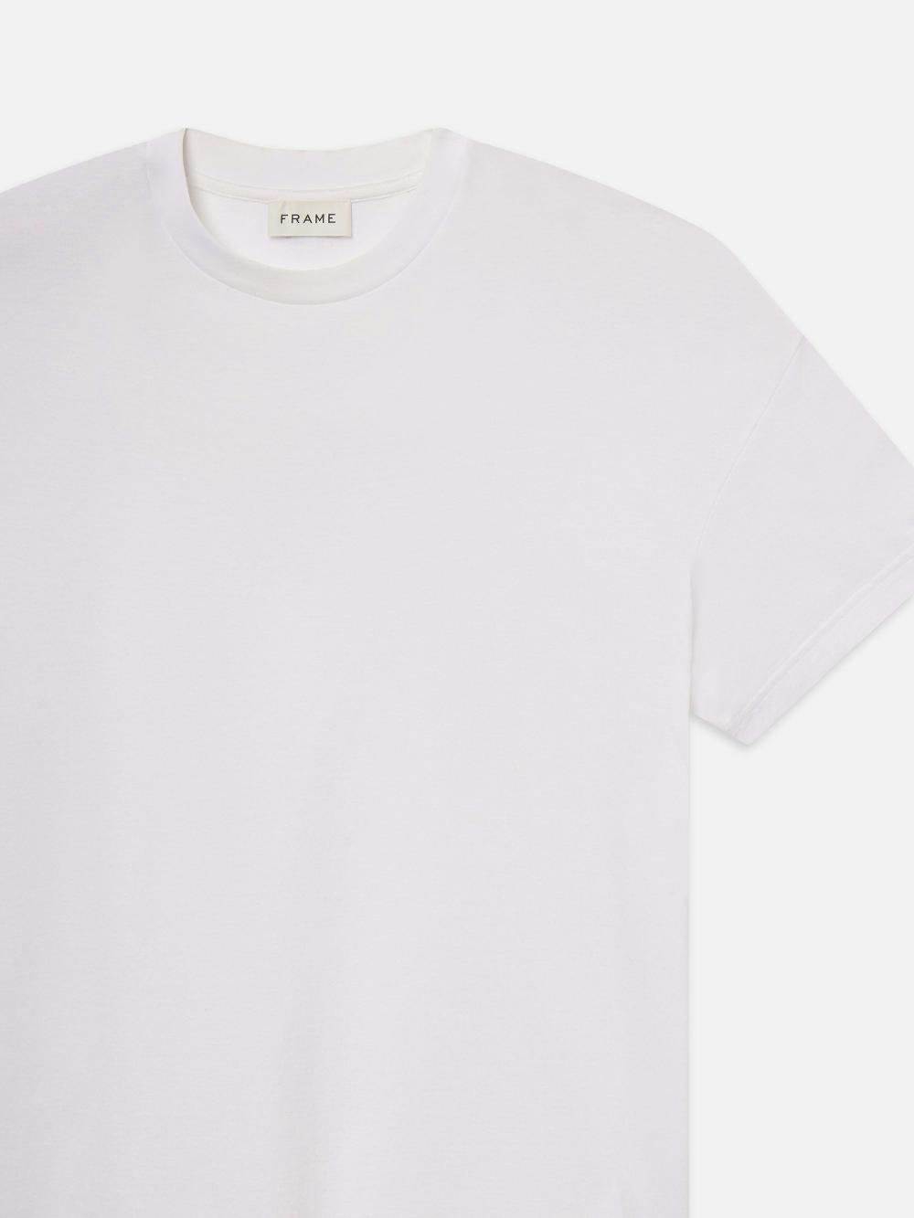Frame Light Cotton Tee In White