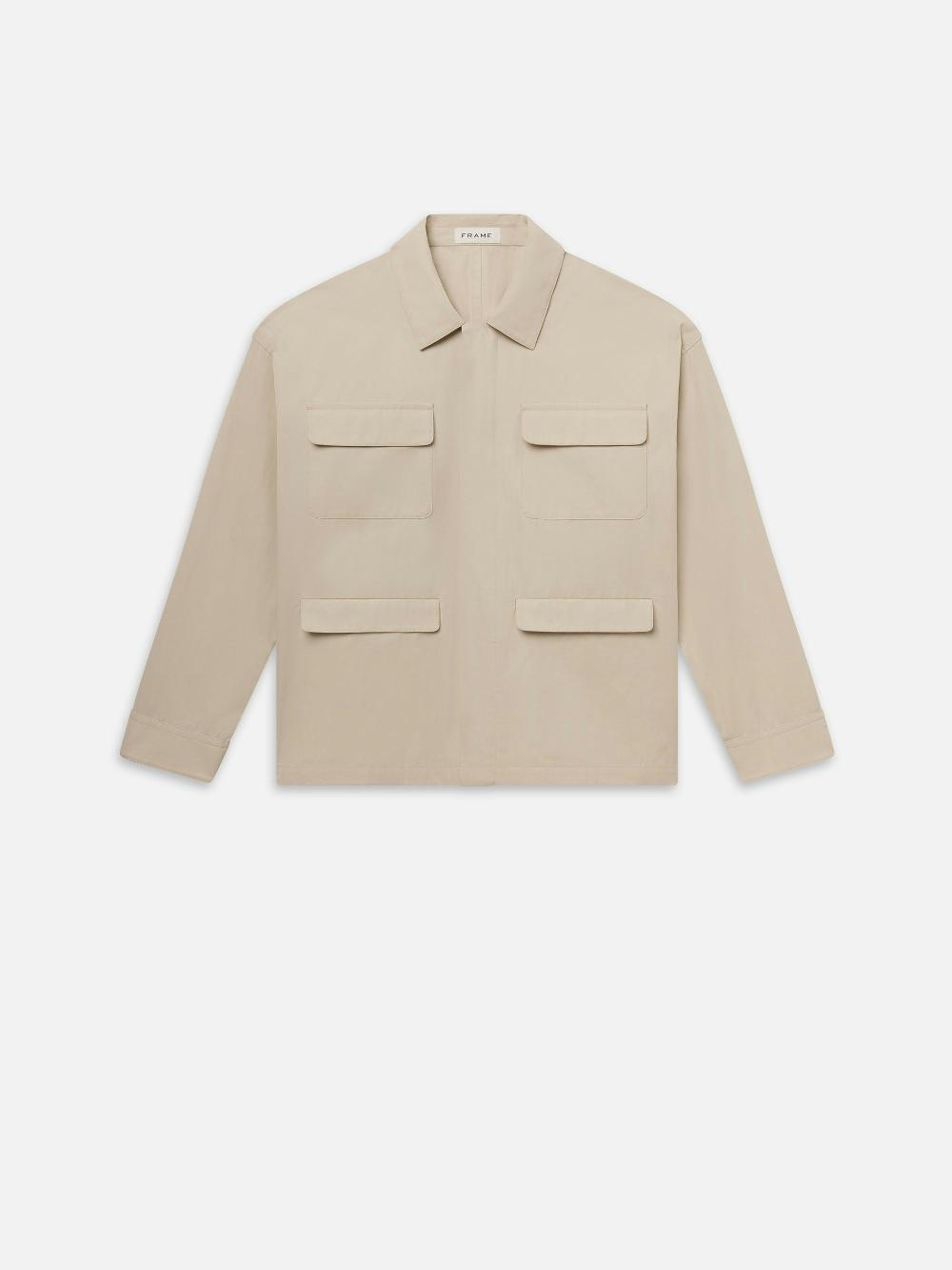 frame Light Multi Pocket Jacket in Light Beige