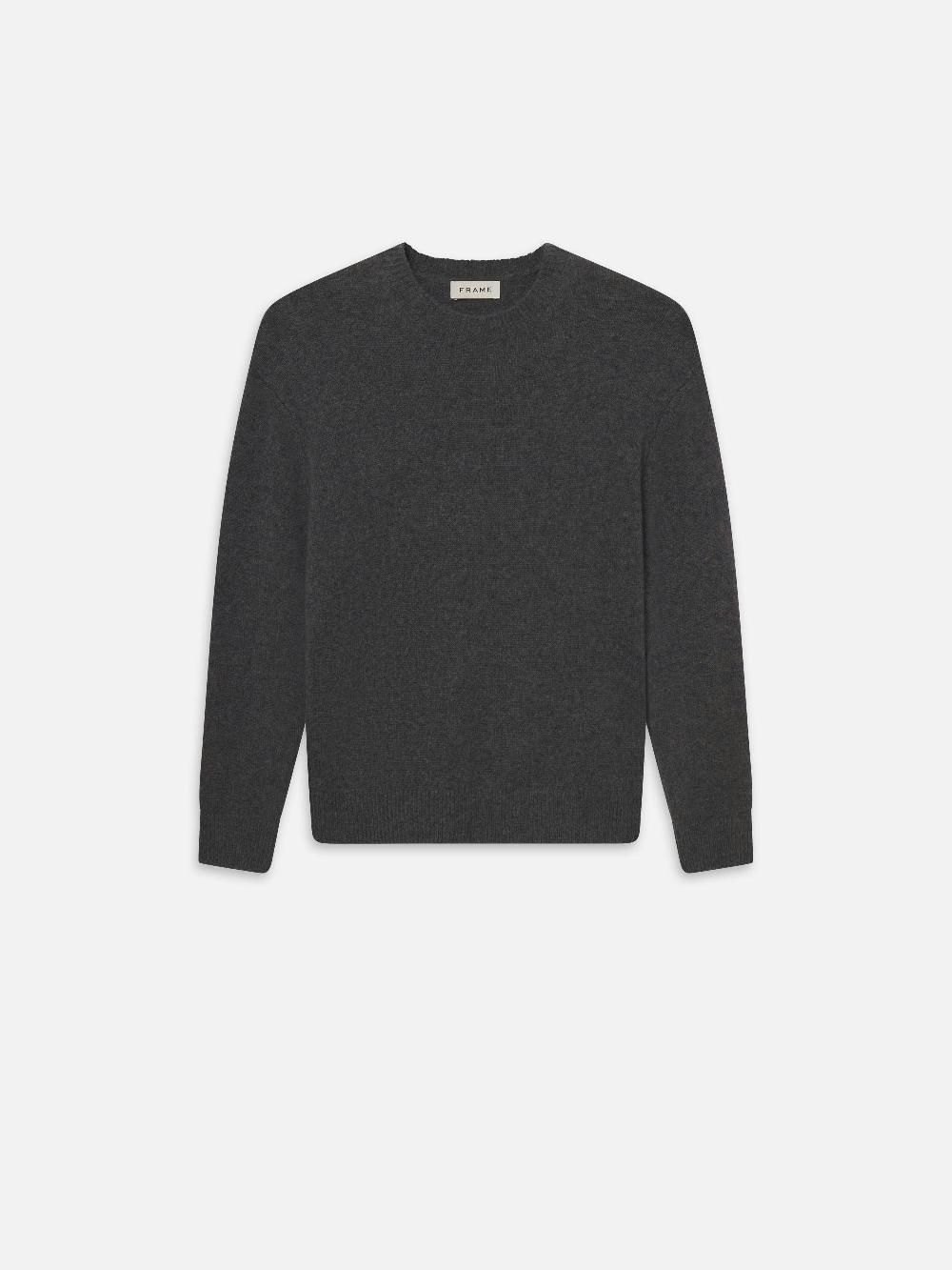 frame Light Weight Crewneck in Grey Melange