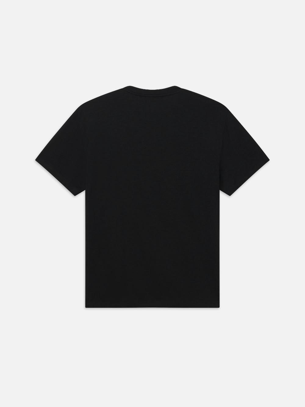 Frame Light Weight Woolen Tee In Black