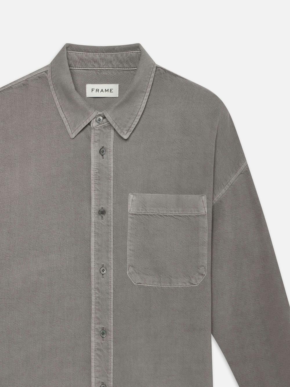 Frame Modern Shirt In Storm Grey