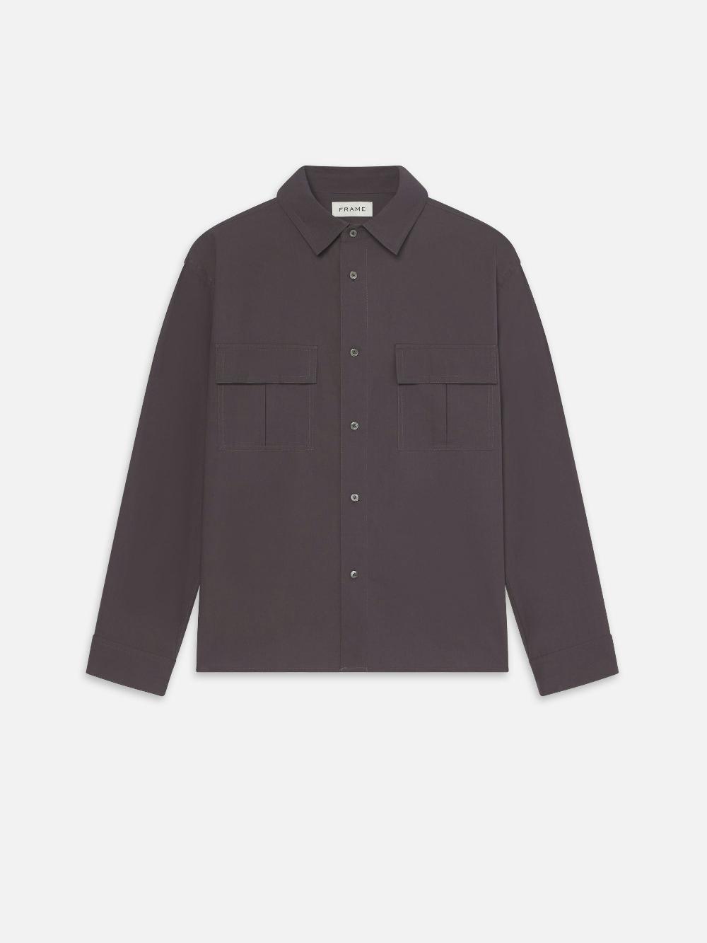 frame Multi Pocket Shirt in Cloud Grey