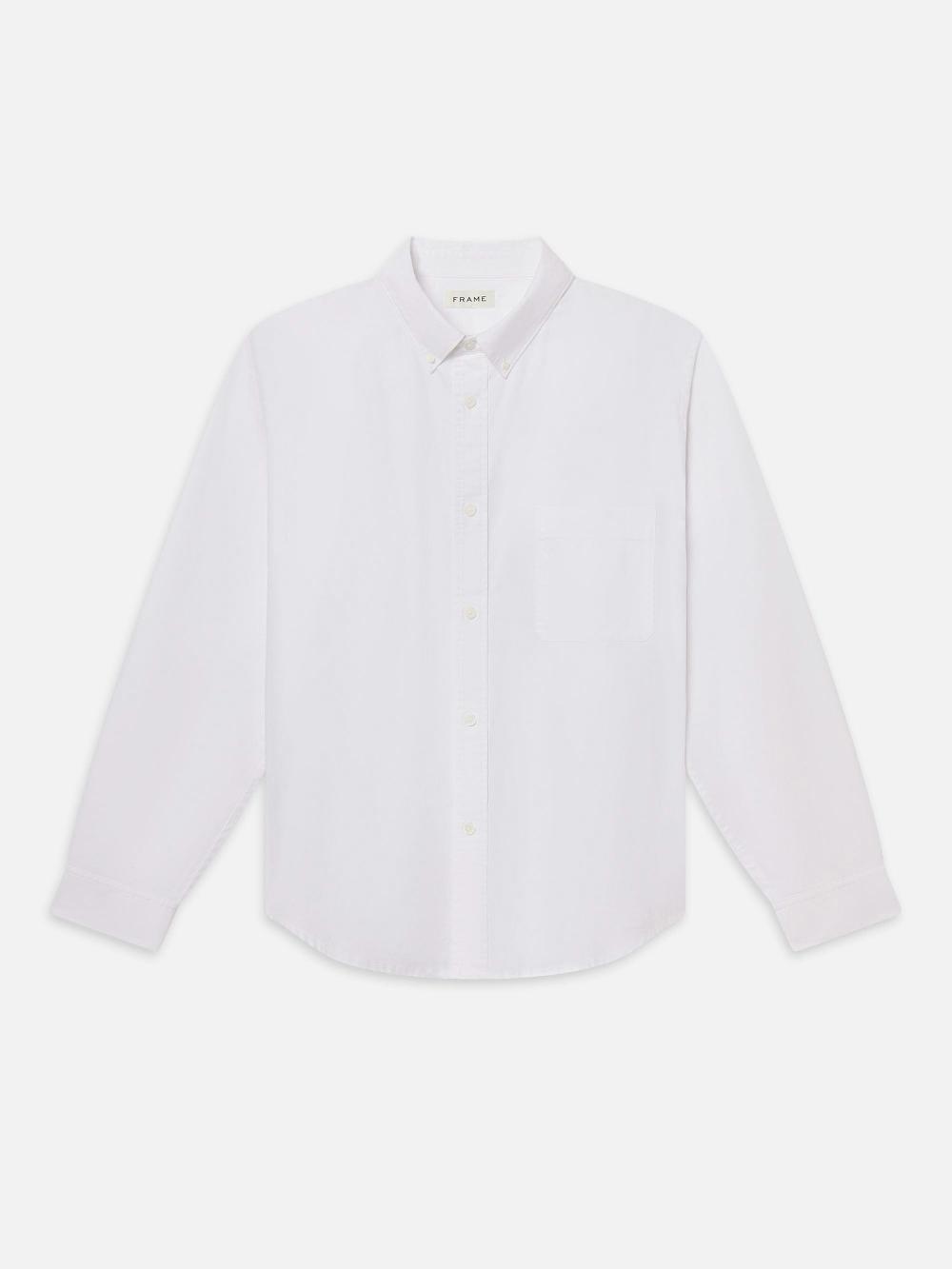 frame Oxford Shirt in White