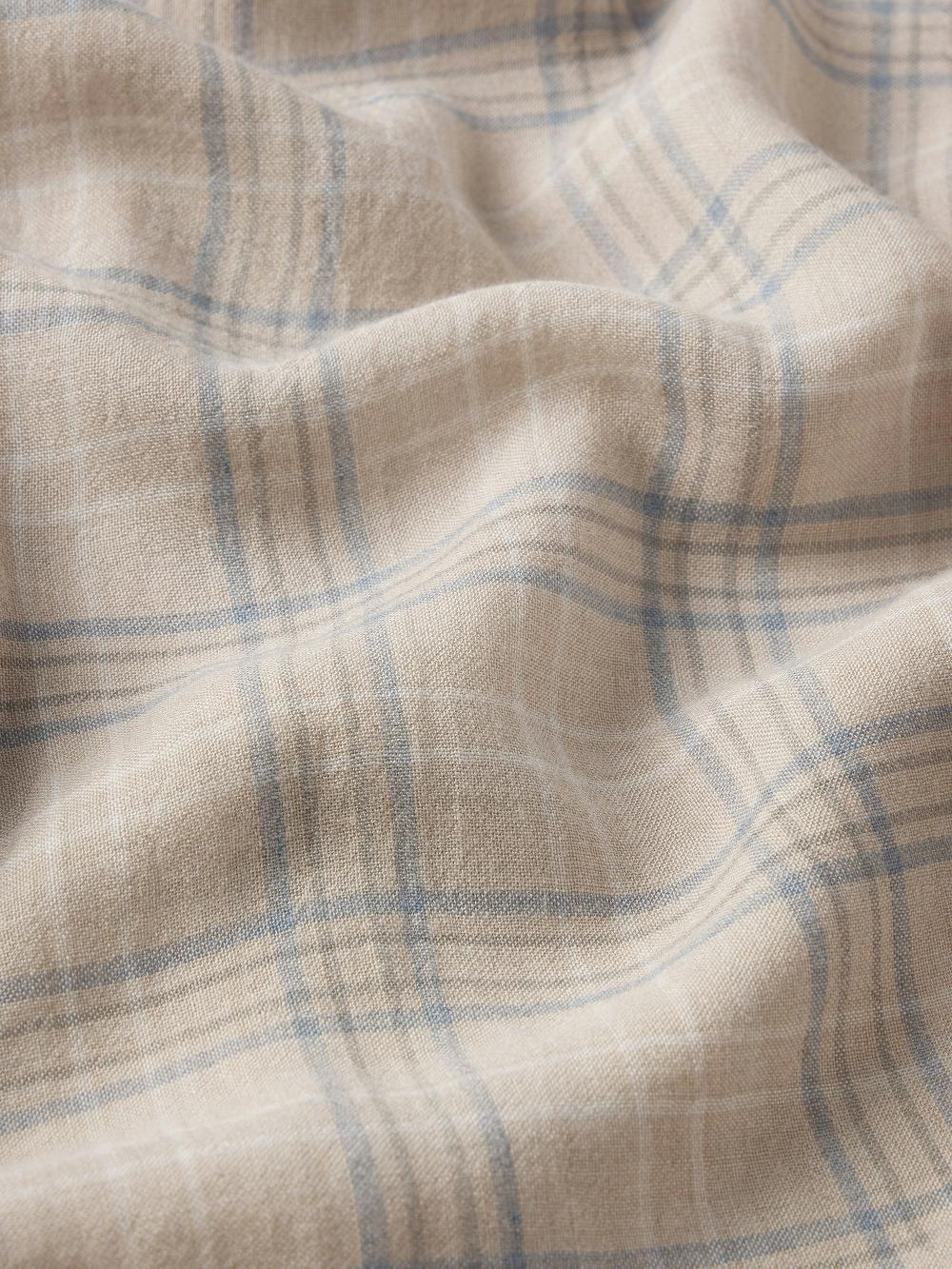 Frame Plaid Shirt In Cream Plaid