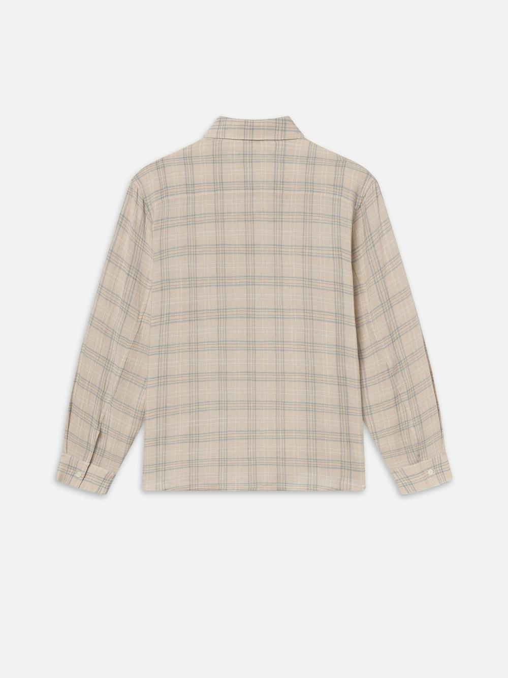 Frame Plaid Shirt In Cream Plaid