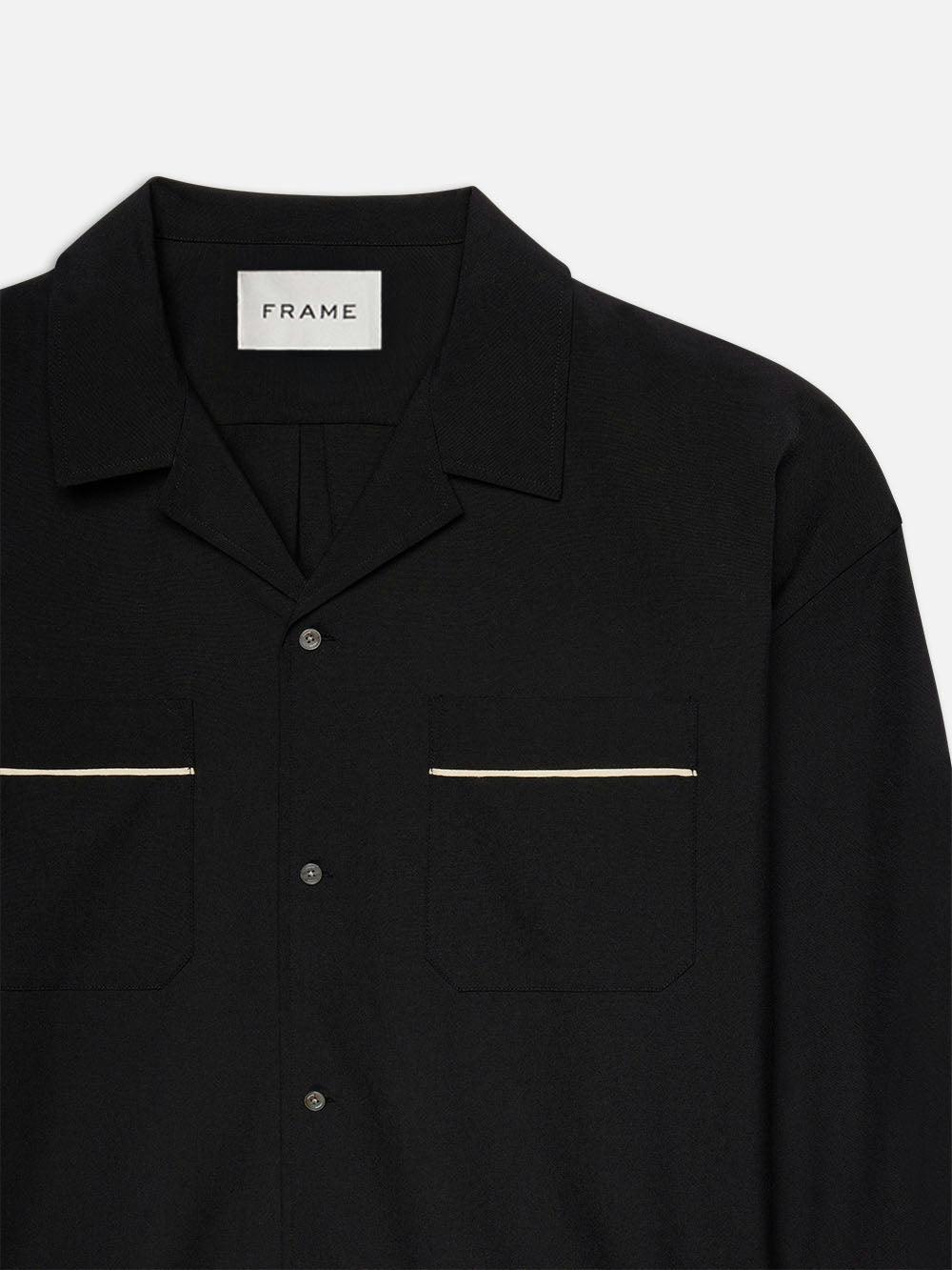 Frame Pyjama Shirt In Black