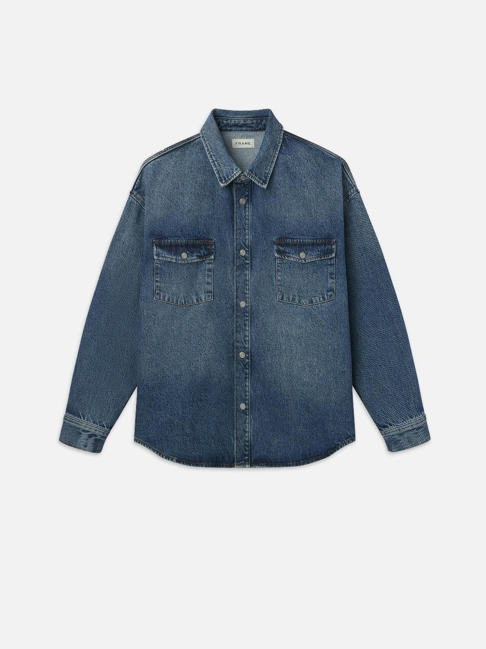 frame Relaxed Denim Shirt in Briset