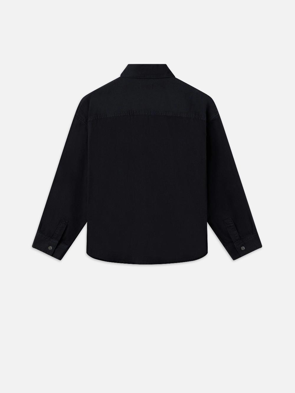 Frame Relaxed Denim Shirt In Navy