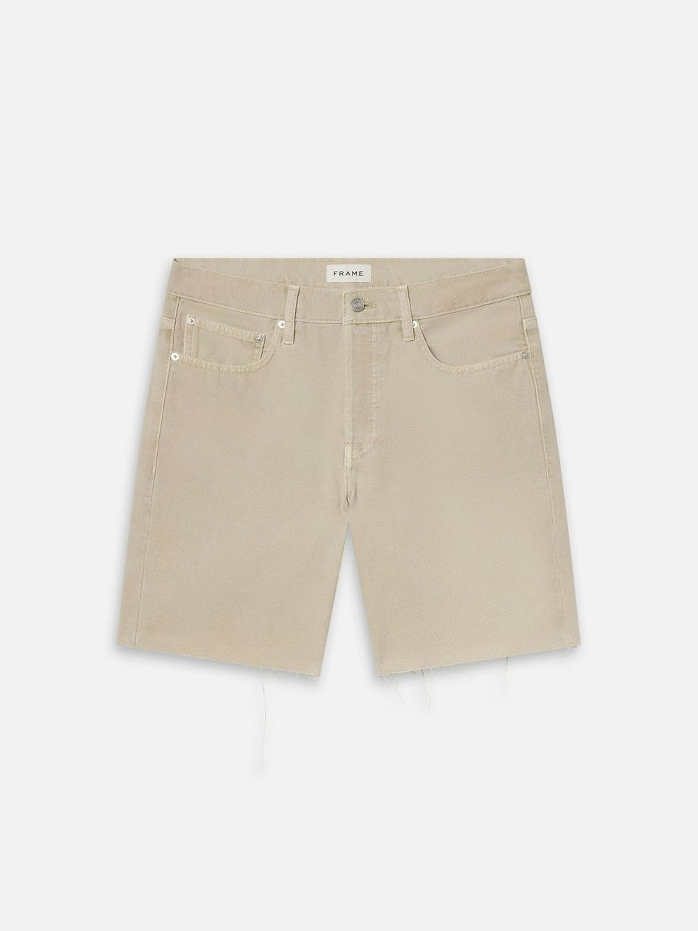 frame Relaxed Short Raw Hem in Beach Sand