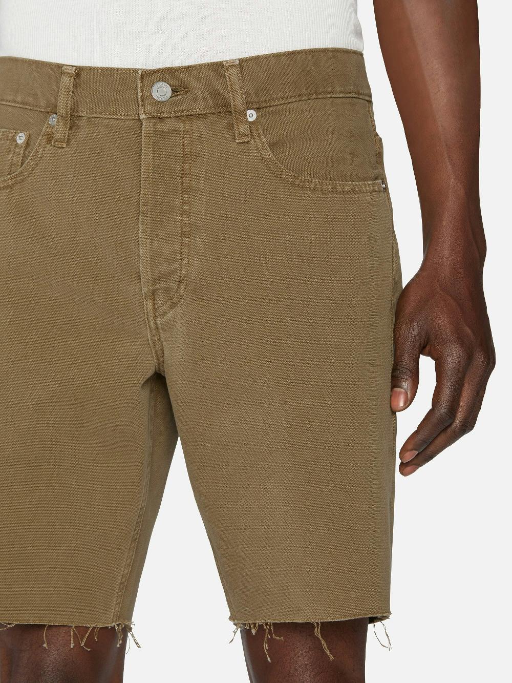 Frame Relaxed Short Raw Hem In Light Brown