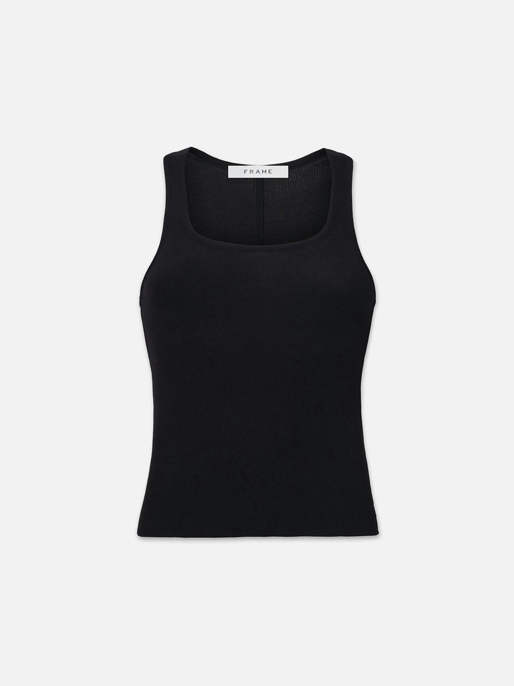 frame Rib Scoop Neck Tank in Black