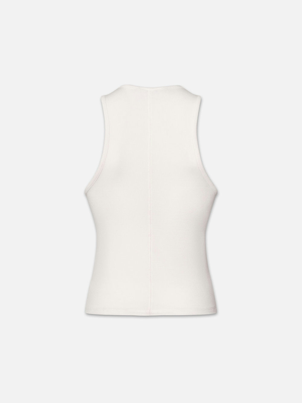 Frame Rib Scoop Neck Tank In White