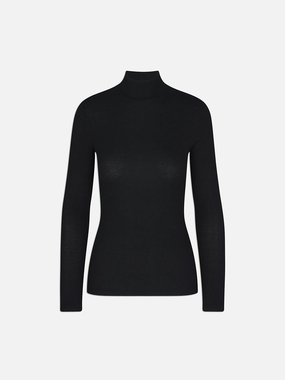 frame Rib Turtleneck in Black
