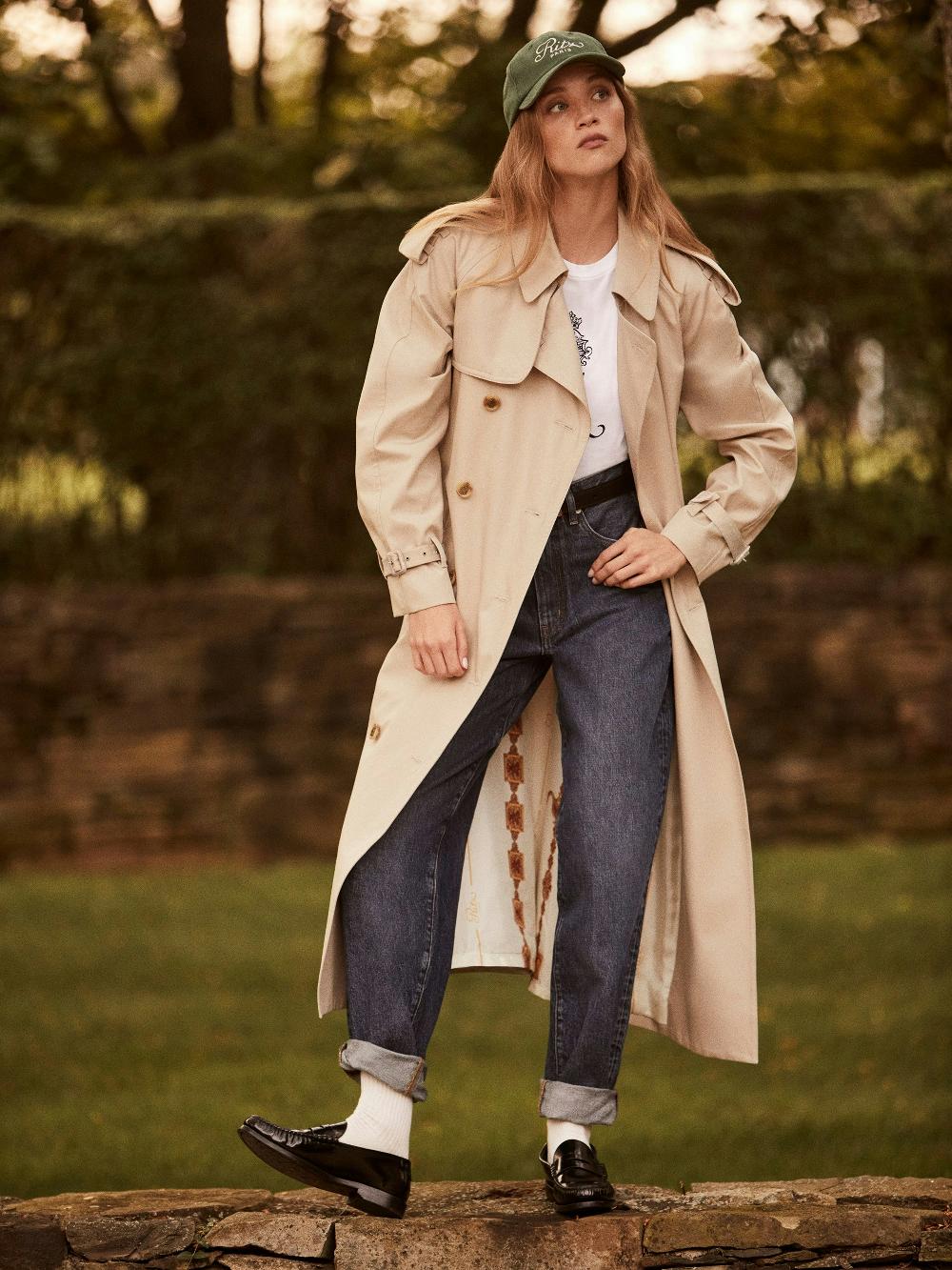 Frame Ritz Classic Trench In Warm Taupe