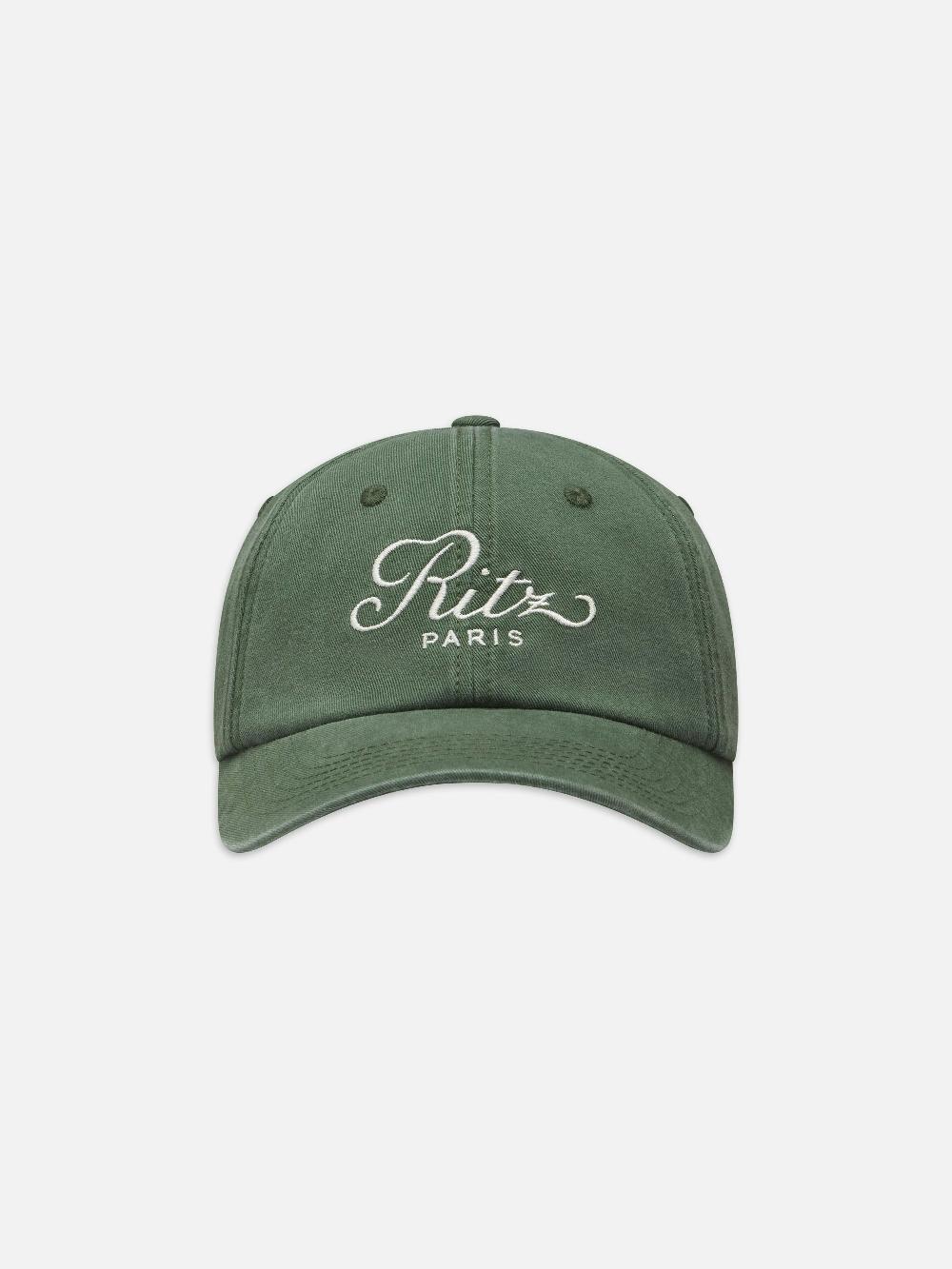 frame Ritz Cotton Hat in Hunter Green
