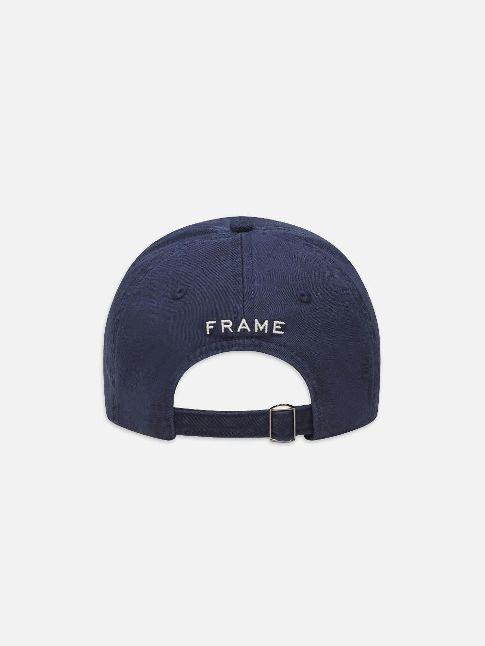 Frame Ritz Cotton Hat In Navy