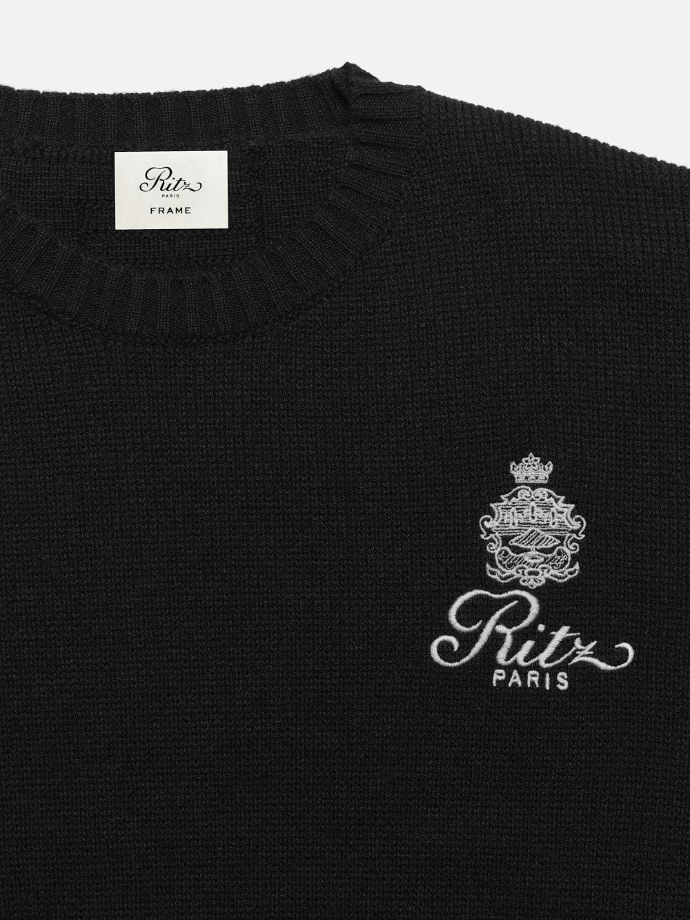 Frame Ritz Men's Cashmere Crewneck In Black