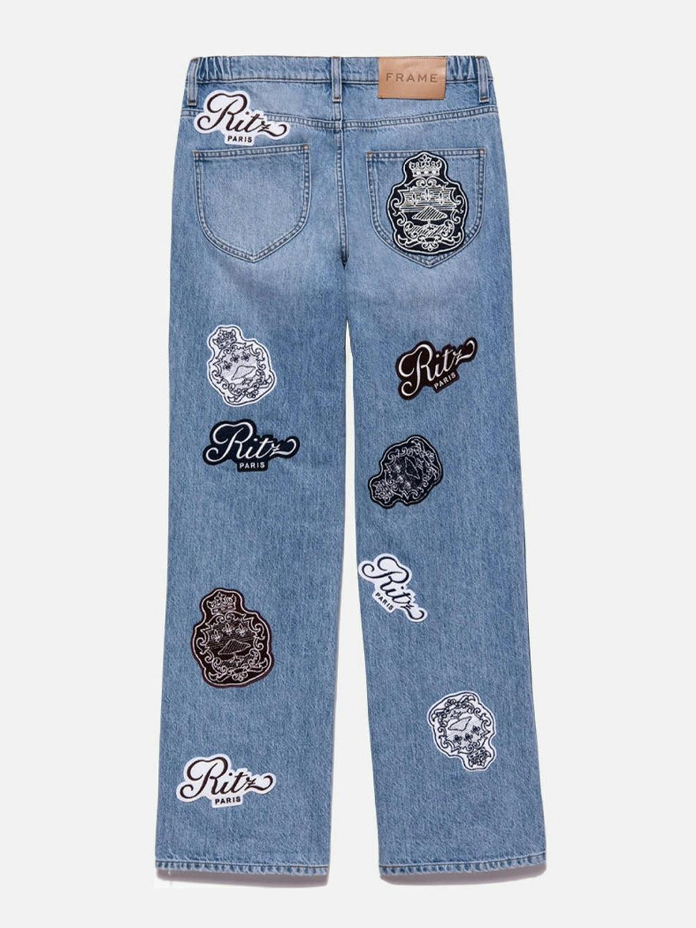 Frame Ritz Men's Wide Leg Jean In Saint-Rustique