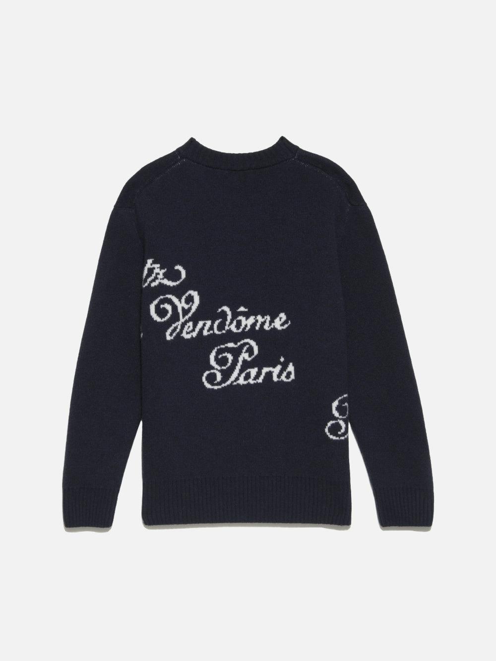 Frame Ritz Mens Crew Sweater In Navy Multi