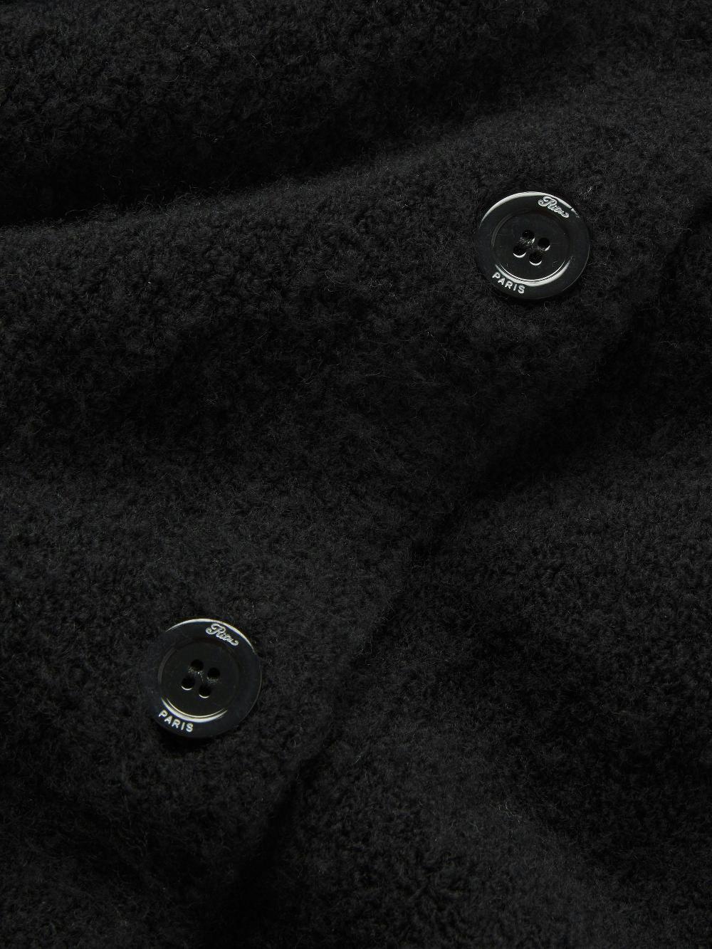 Frame Ritz Mixed Stitch Sweater In Black