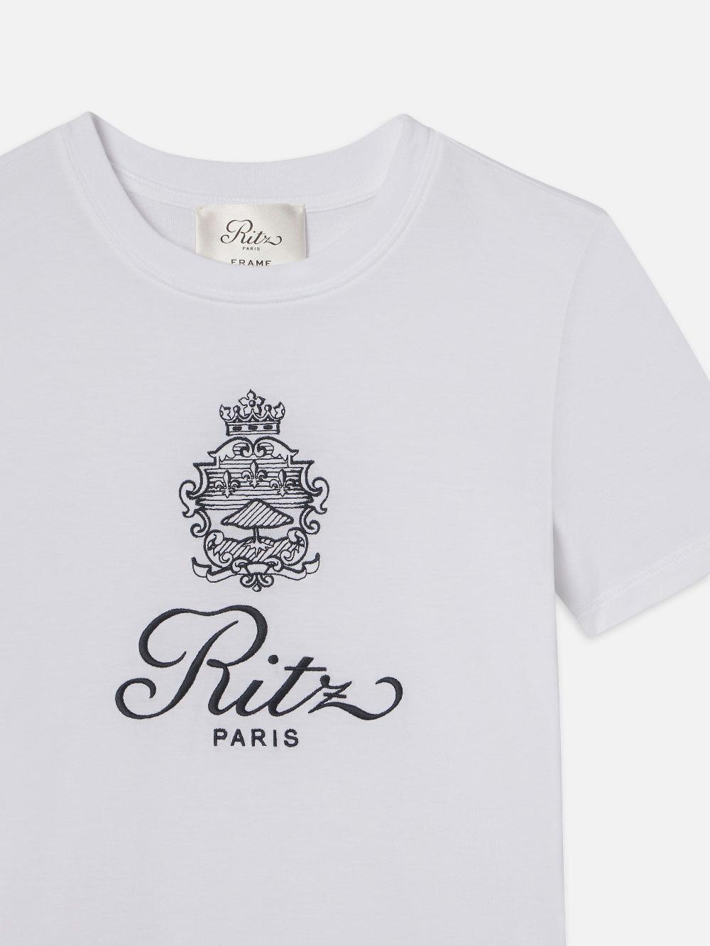 Frame Ritz Solid Baby Tee In White