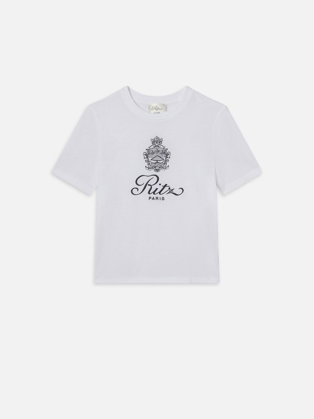 frame Ritz Solid Baby Tee in White