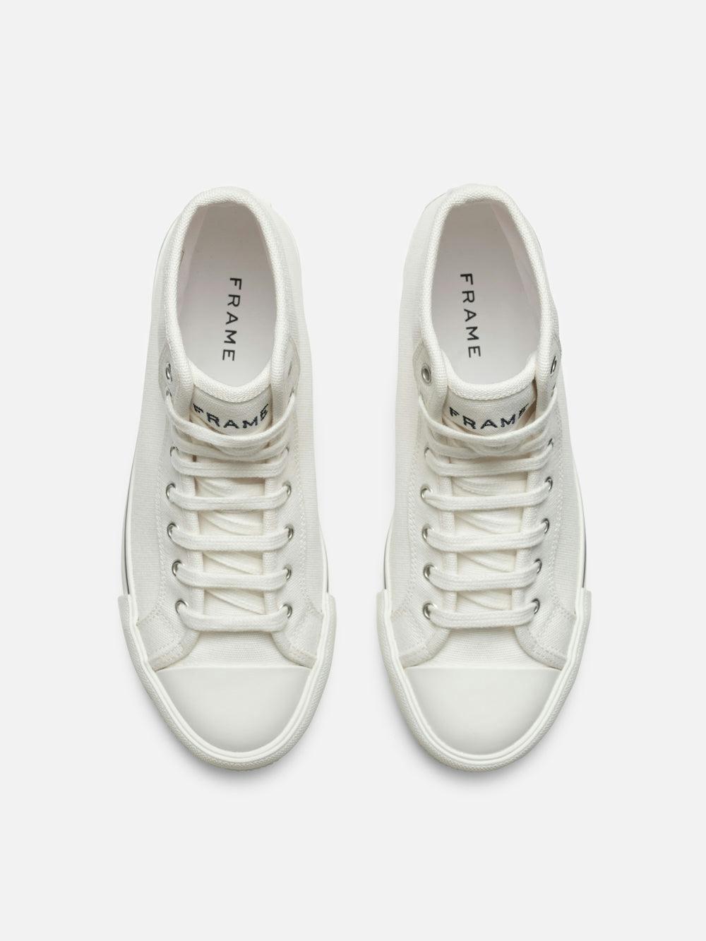 Frame Ritz Unisex High Top Sneaker In Blanc
