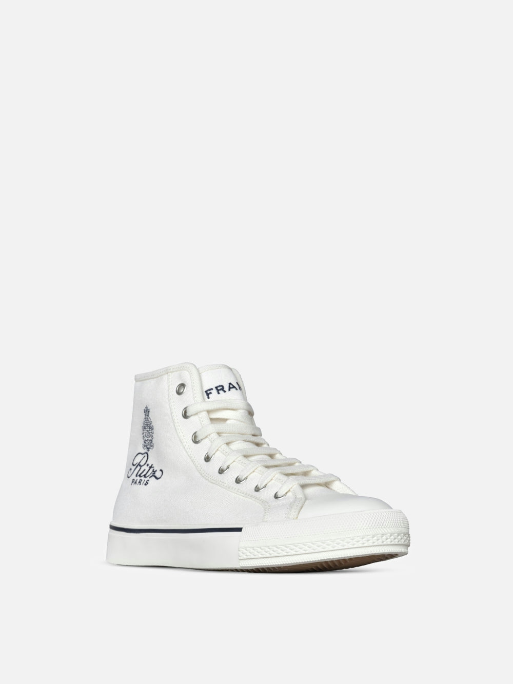Frame Ritz Unisex High Top Sneaker In Blanc