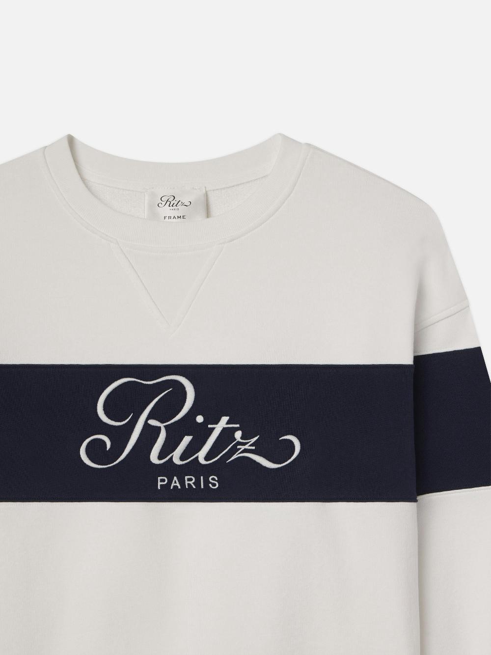 Frame Ritz Unisex Sport Sweatshirt In Cream