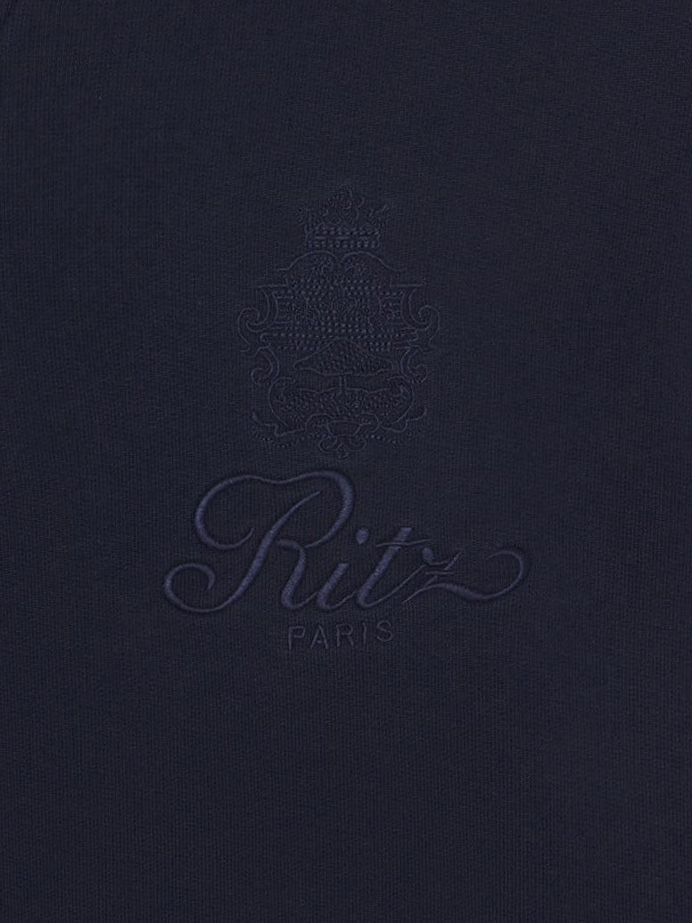 Frame Ritz Unisex Tonal Logo Crewneck In Dark Navy