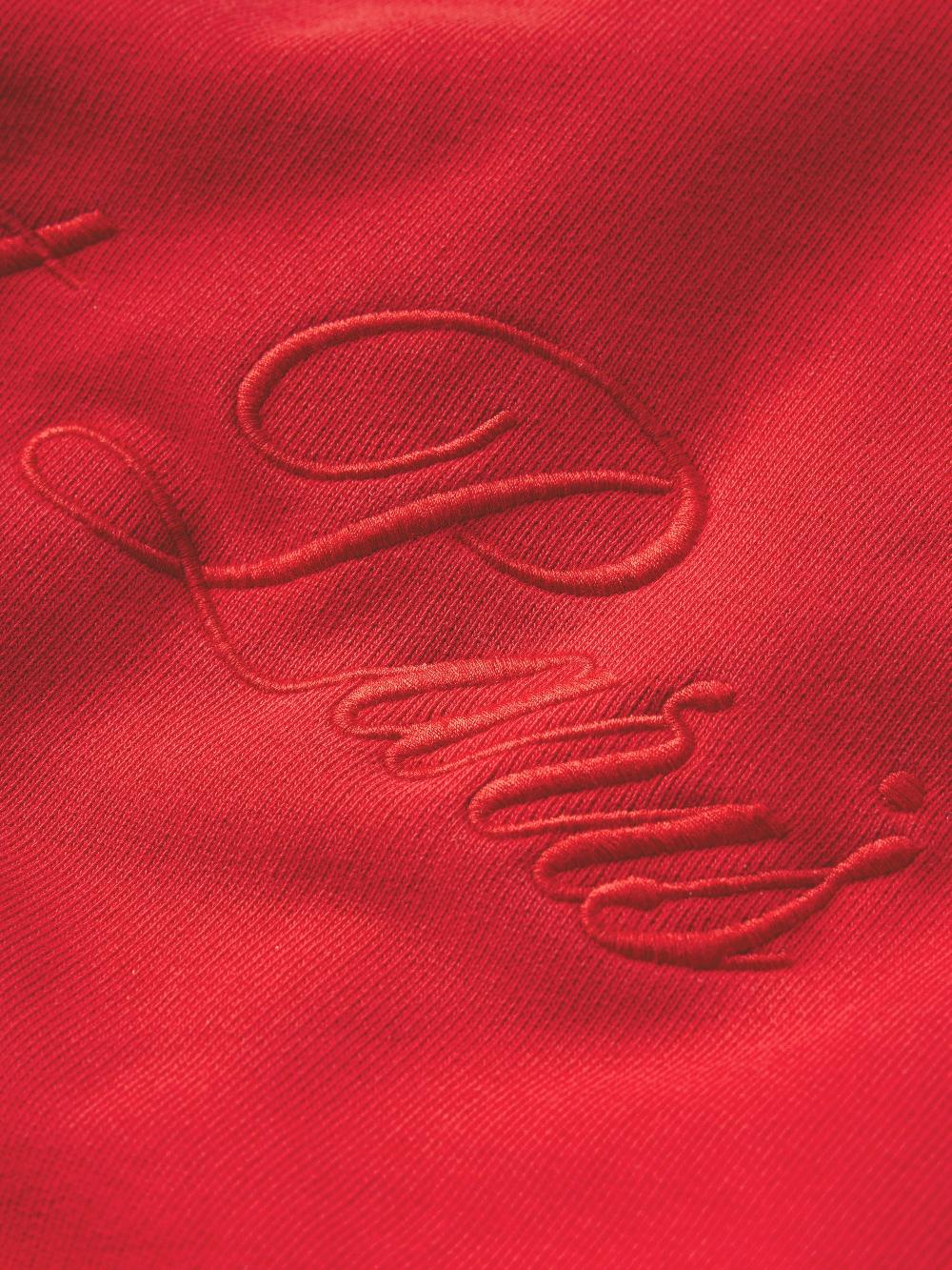 Frame Ritz Unisex Tonal Logo Crewneck In Red