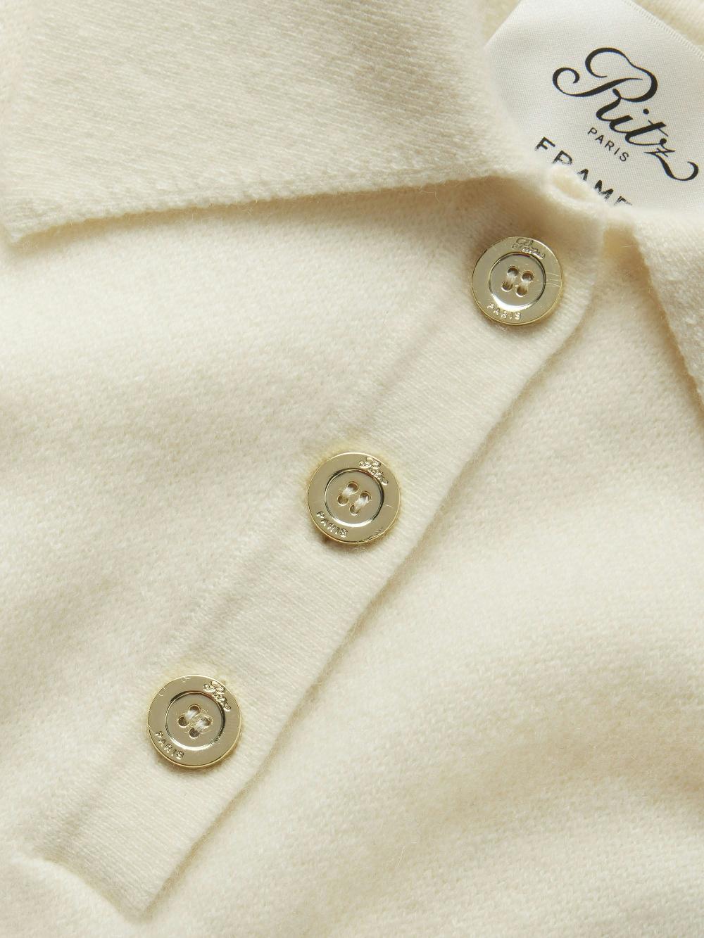 Frame Ritz Women's Crest Cashmere Sweater In Cream