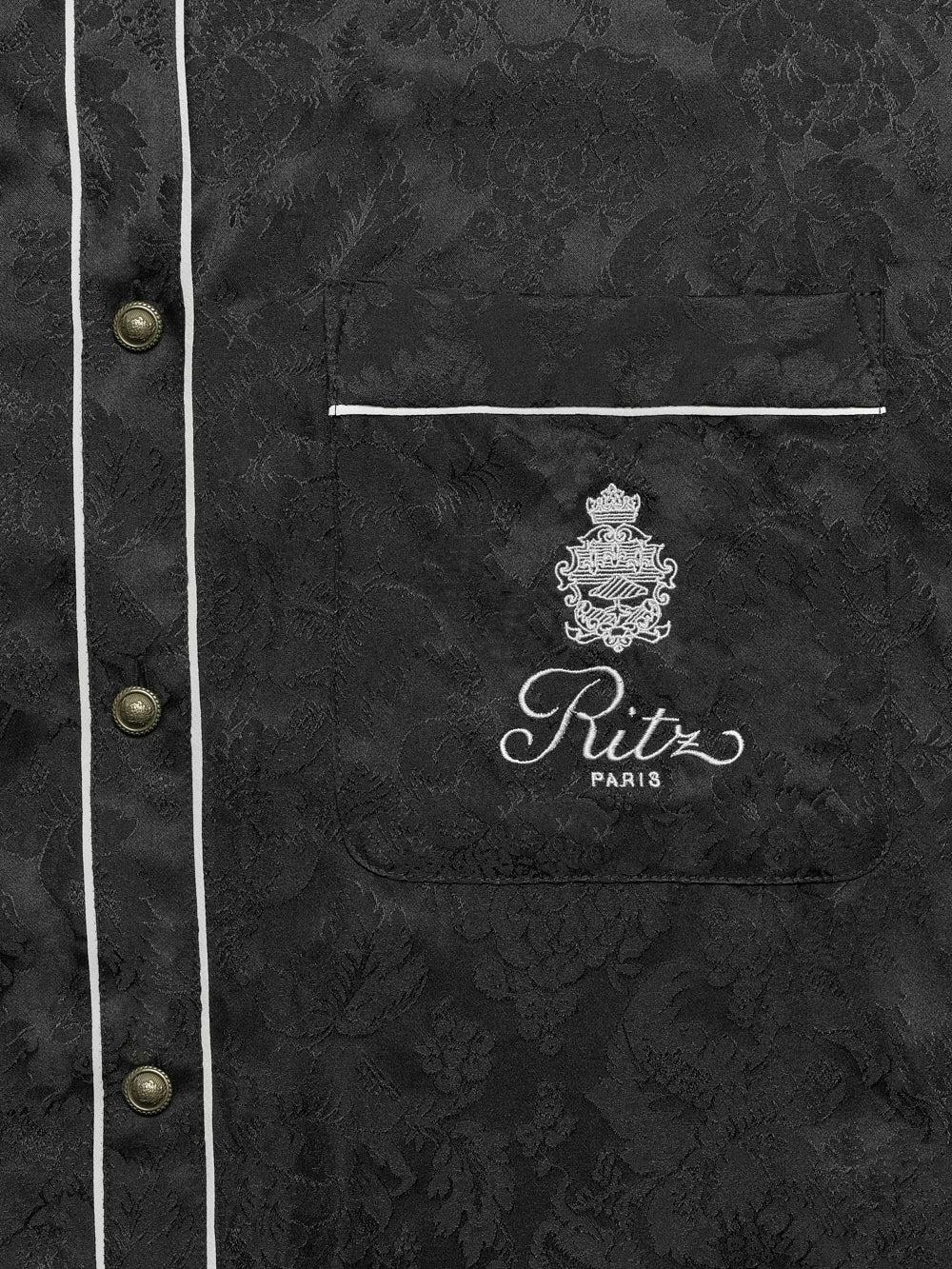 Frame Ritz Women's Pajama Shirt In Black Multi