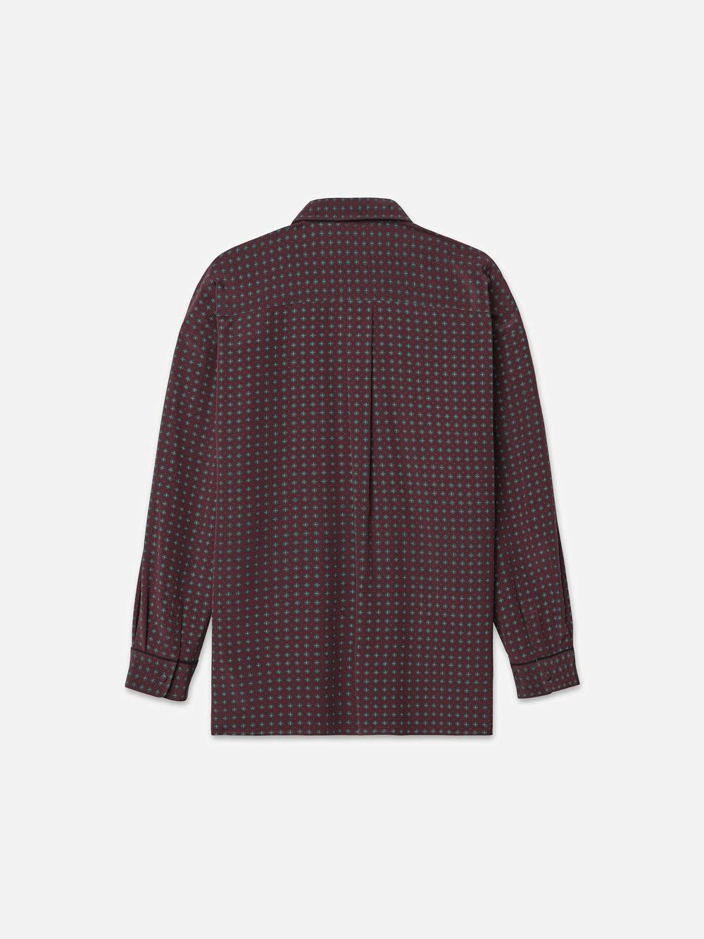 Frame Ritz Women's Pajama Shirt In Bordeaux Multi