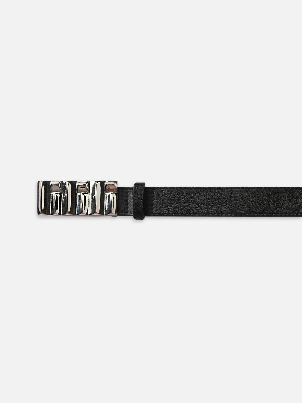 Frame Sculptural Belt In Black