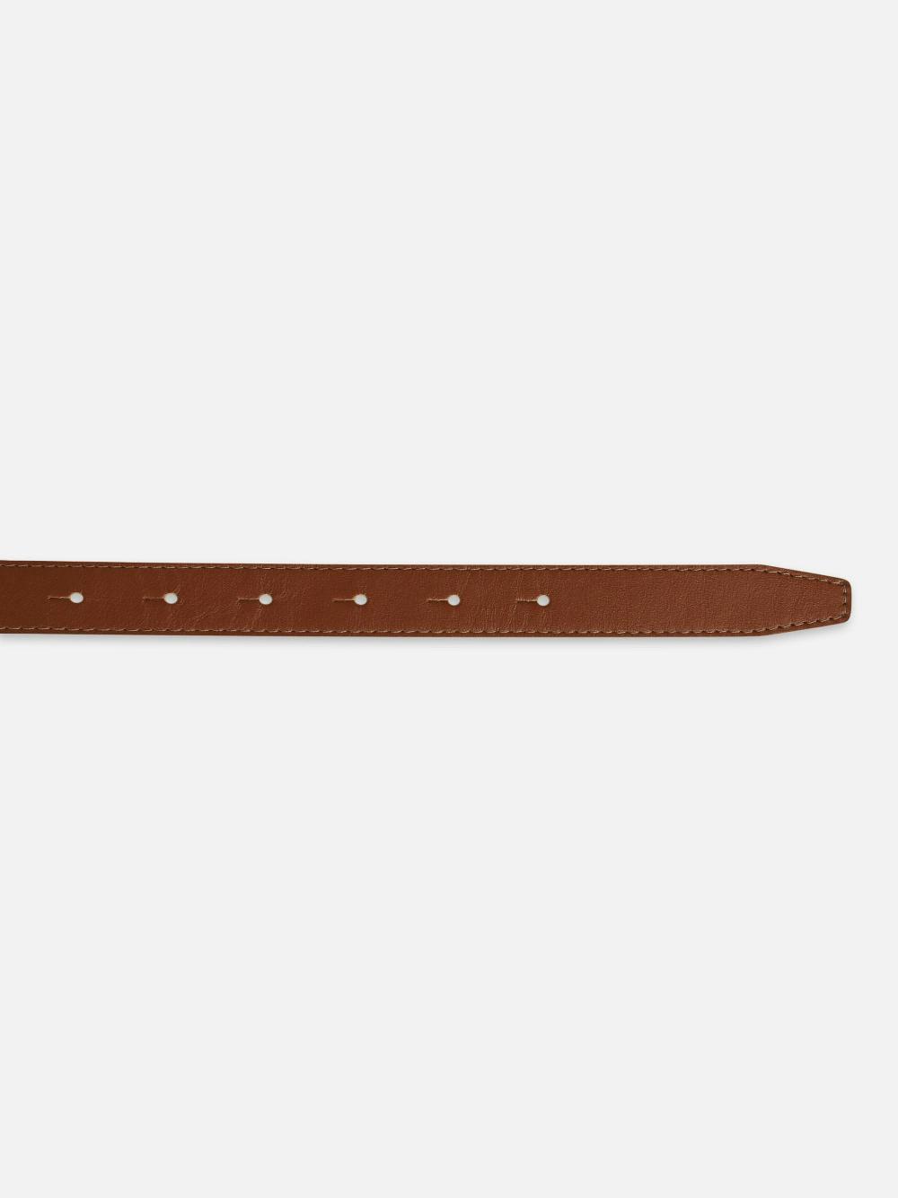 Frame Sculptural Belt In Cognac