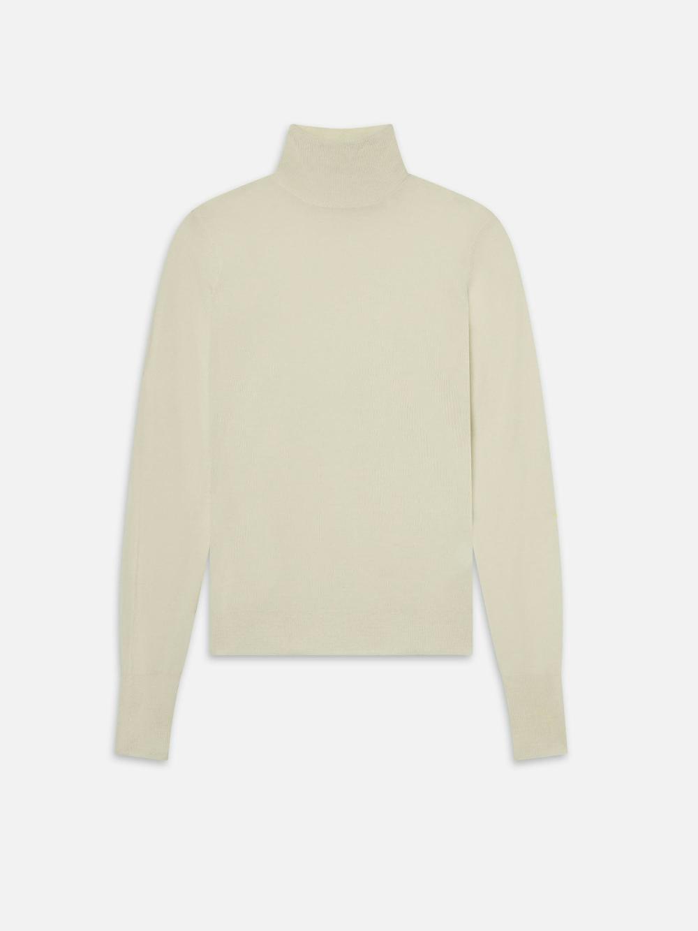 frame Slim Turtleneck in Cream