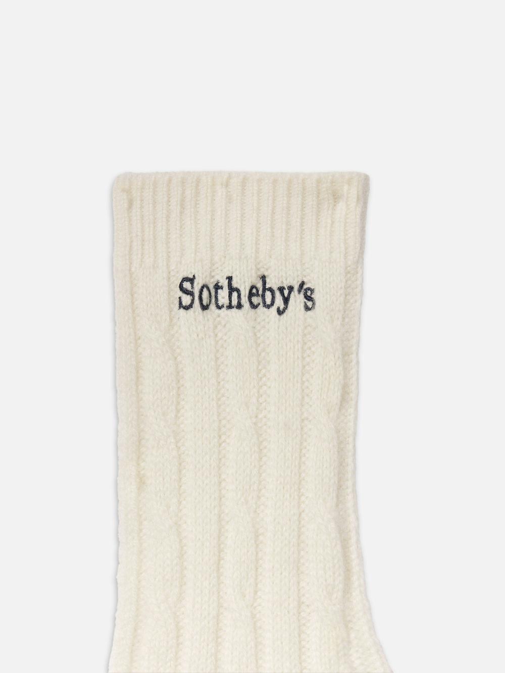 Frame Sotheby’s Cable Socks In Navy Multi